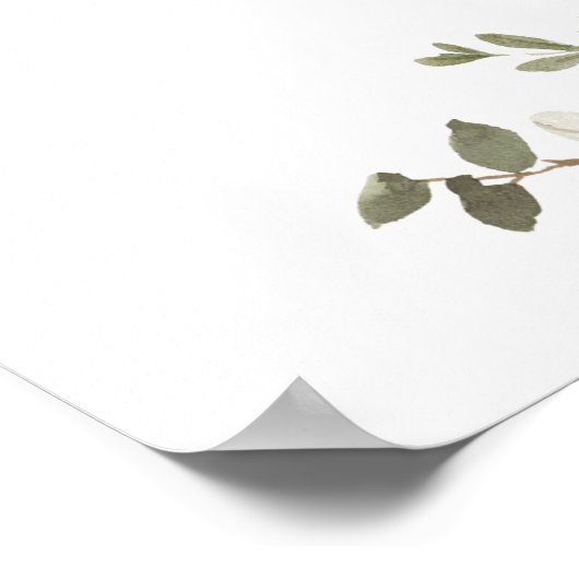 フローラメイヴ赤面エレガントなウェディングウェルカムサイン ポスター (角)