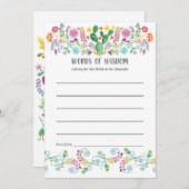 フローラメカラフルキシカンフィエスタブライダルシャワー アドバイスカード (正面/裏面)
