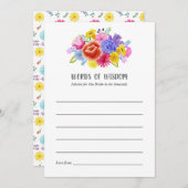 フローラメキシカンフィエスタブライダルシャワー アドバイスカード (正面/裏面)