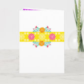 フローラメキシカンフィエスタブラック&ピンクスウィート16 招待状 (裏面)