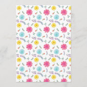 フローラメキシカンフィエスタベビーまたはブライダルシャワー アドバイスカード (裏面)