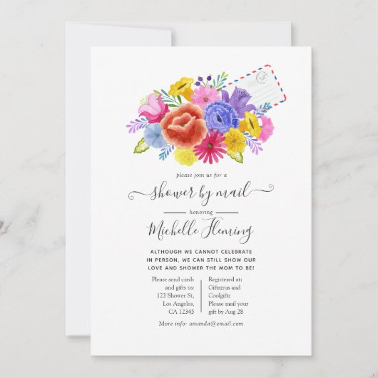 フローラメキシカンフィエスタベビーシャワーバイメール 招待状 (正面)