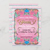 フローラメキシカンフィエスタベビーシャワー 招待状 (正面/裏面)