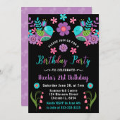 フローラメキシカンフィエスタ誕生日パーティー 招待状 (正面/裏面)