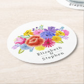 フローラメキシカンフィ結婚エスタ ラウンドペーパーコースター (アングル)