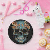 フローラメキシコスカルの日の死んだディアデムエルト ペーパープレート (パーティー)