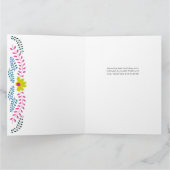 フローラメキシコフォークアートAny Ageフォト誕生日 カード (内部)