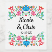 フローラメキシ結婚コのワインラベル ワインラベル (シングルラベル)