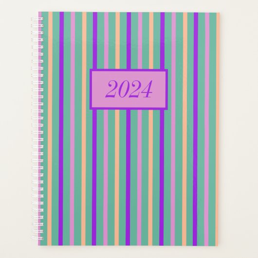 フローラメドレーストライプ プランナー手帳 (正面)