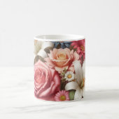 フローラメドレー鮮やか開花&ボタニカル美しい コーヒーマグカップ (中央)