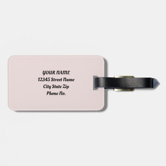 フローラメドーピーチピンクウォーター色 ラゲッジタグ (裏面横)