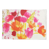 フローラメドーピーチピンクウォーター色 枕カバー (裏面)