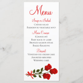 フローラメニューレッドローズ結婚フラワー メニュー