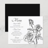 フローラメニュー白黒バラ結婚花 (正面/裏面)