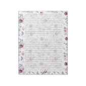 フローラメモ帳，並べ付け，紫/青 ノートパッド (回転)