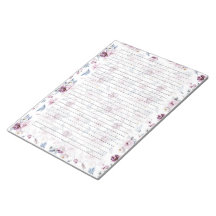 フローラメモ帳，並べ付け，紫/青