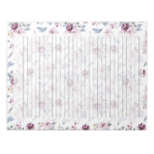 フローラメモ帳，並べ付け，紫/青 ノートパッド (正面)