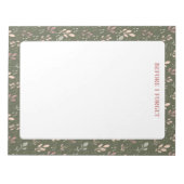 フローラメモ帳、Cute フェミニン Notepad、モダンPad ノートパッド (正面)