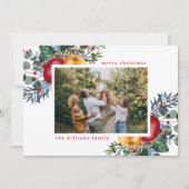 フローラメリークリスマスグリーティングフォト シーズンカード (正面)
