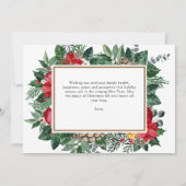 フローラメリークリスマスグリーティングフォト シーズンカード (裏面)