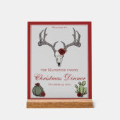 フローラメリークリスマスディアヘッドスカルサボテン アクリルサイン (正面)