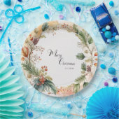 フローラメリークリスマスパーティークラシック ペーパープレート (パーティー)