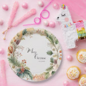 フローラメリークリスマスパーティークラシック ペーパープレート (パーティー)