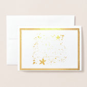 フローラメリークリスマスフォイルカード 箔カード (封筒付き正面)