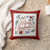 フローラメリークリスマス装飾用クッション クッション (ブランケット)