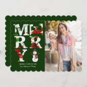 フローラメリーフォトホリデーカード 招待状 (正面/裏面)