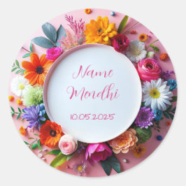 フローラメンディはスティッカーを好む ラウンドシール