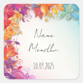 フローラメンディはステッカーを好む スクエアシール