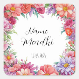 フローラメンディはステッカーを好む スクエアシール