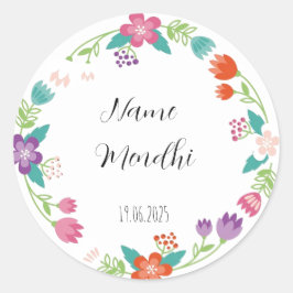 フローラメンディはステッカーを好む ラウンドシール