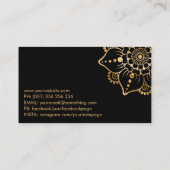 フローラメンディゴールデンオーナメント 名刺 (裏面)