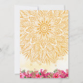 フローラメンディナイトセレモニーインディアン結婚 招待状 (裏面)