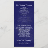 フローラメーソン王室ののジャール・ブルーの結婚式 プログラム (裏面)