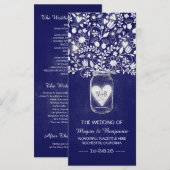 フローラメーソン王室ののジャール・ブルーの結婚式 プログラム (正面/裏面)