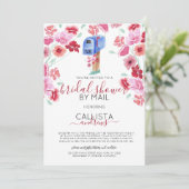 フローラメールボックスの水の色のブライダルシャワー(メール別) 招待状 (スタンド正面)