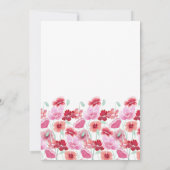 フローラメールボックスの水の色のブライダルシャワー(メール別) 招待状 (裏面)