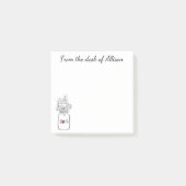 フローラメ素朴イソンジャー赤いハートラブフラワーズ ポストイット (正面)