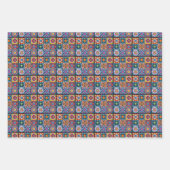 フローラモザイクタイルデザイン8 ラッピングペーパーシート (正面3)