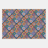 フローラモザイクタイルデザイン8 ラッピングペーパーシート (正面2)