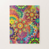 フローラモザイクパターン ジグソーパズル (縦)