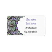 フローラモザイクパープルパンシーエレガントピンクティール（緑がかった色） ラベル (正面)