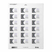 フローラモザイクパープルパンシーエレガントピンクティール（緑がかった色） ラベル (フルシート)