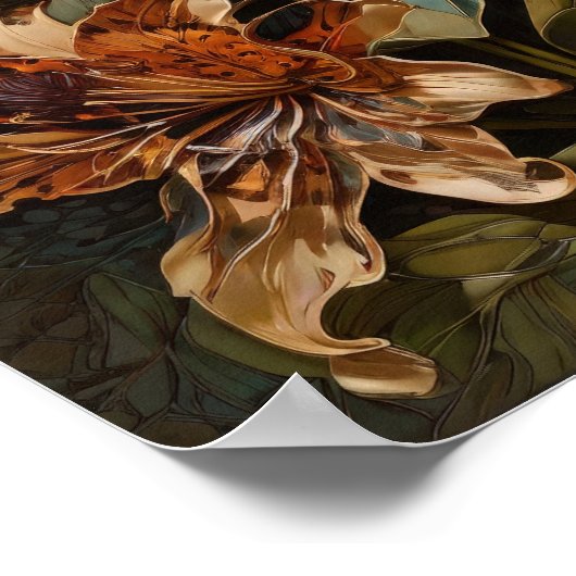 フローラモザイク – 花デジタルアートポスター ポスター (角)