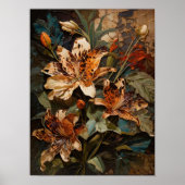 フローラモザイク – 花デジタルアートポスター ポスター (正面)