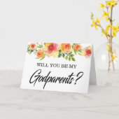 フローラモダンが私の名付け親に カード (黄色い花)