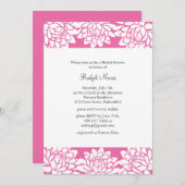 フローラモダンとブライダルシャワーの招待 招待状 (正面/裏面)